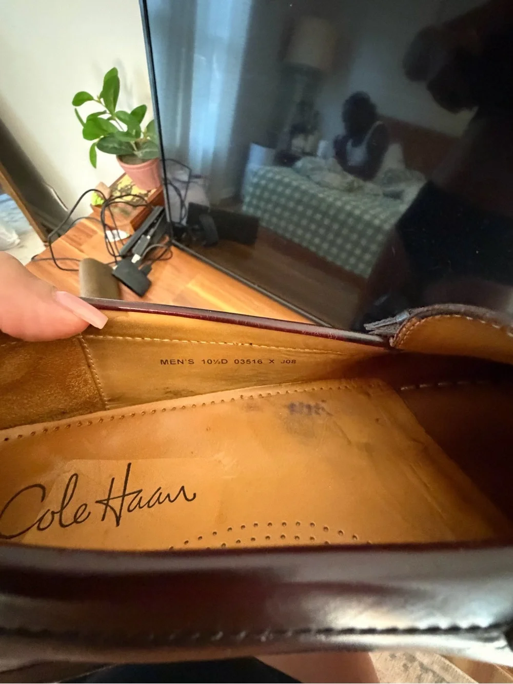 Cole Haan Burgundy Leather Kiltie Buckle Loafers